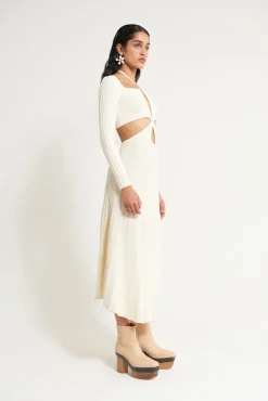 Sale Cult Gaia Fergie Knit Dress Off White