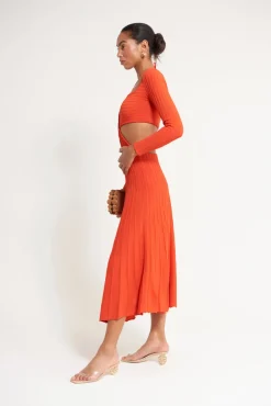 Sale Cult Gaia Fergie Knit Dress Rouge