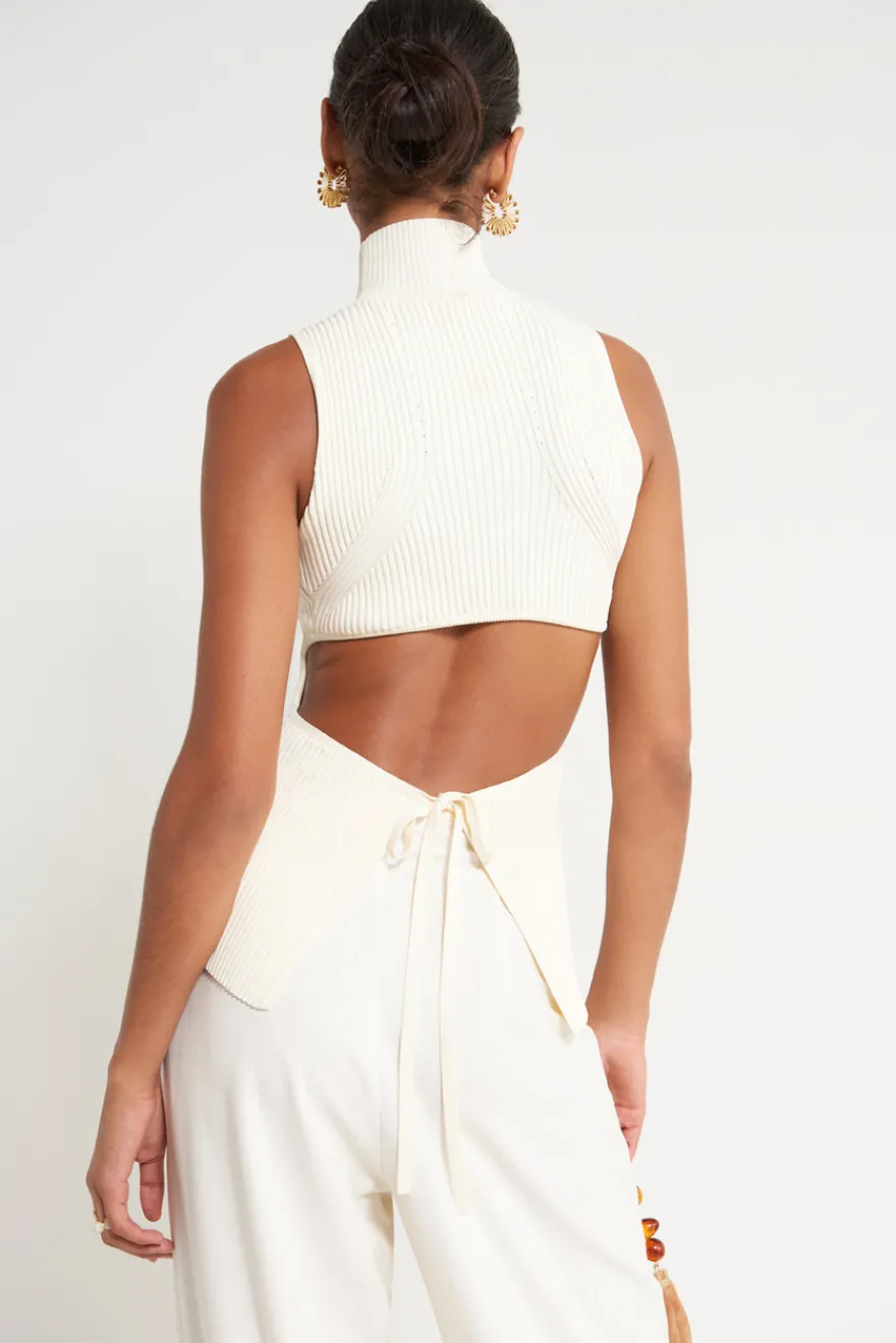 Clearance Cult Gaia Francesca Knit Top Off White