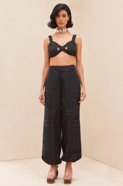 Clearance Cult Gaia Gabi Crochet Top Black