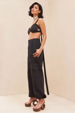 Clearance Cult Gaia Gabi Crochet Top Black