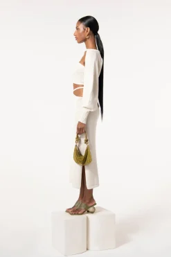 Best Cult Gaia Hedda Knit Skirt Off White