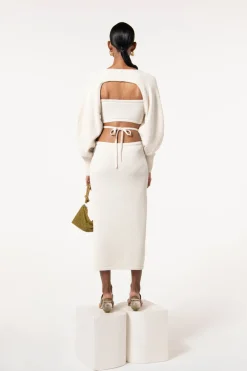 Best Cult Gaia Hedda Knit Skirt Off White