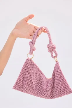 Outlet Cult Gaia Hera Nano Rhinestone Shoulder Bag Shell Pink