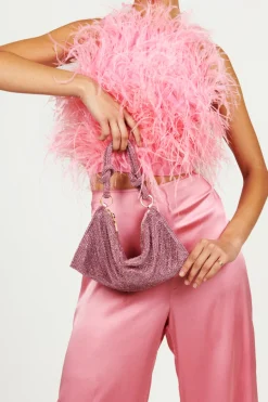 Outlet Cult Gaia Hera Nano Rhinestone Shoulder Bag Shell Pink