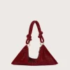 Online Cult Gaia Hera Nano Rhinestone Shoulder Bag Scarlet