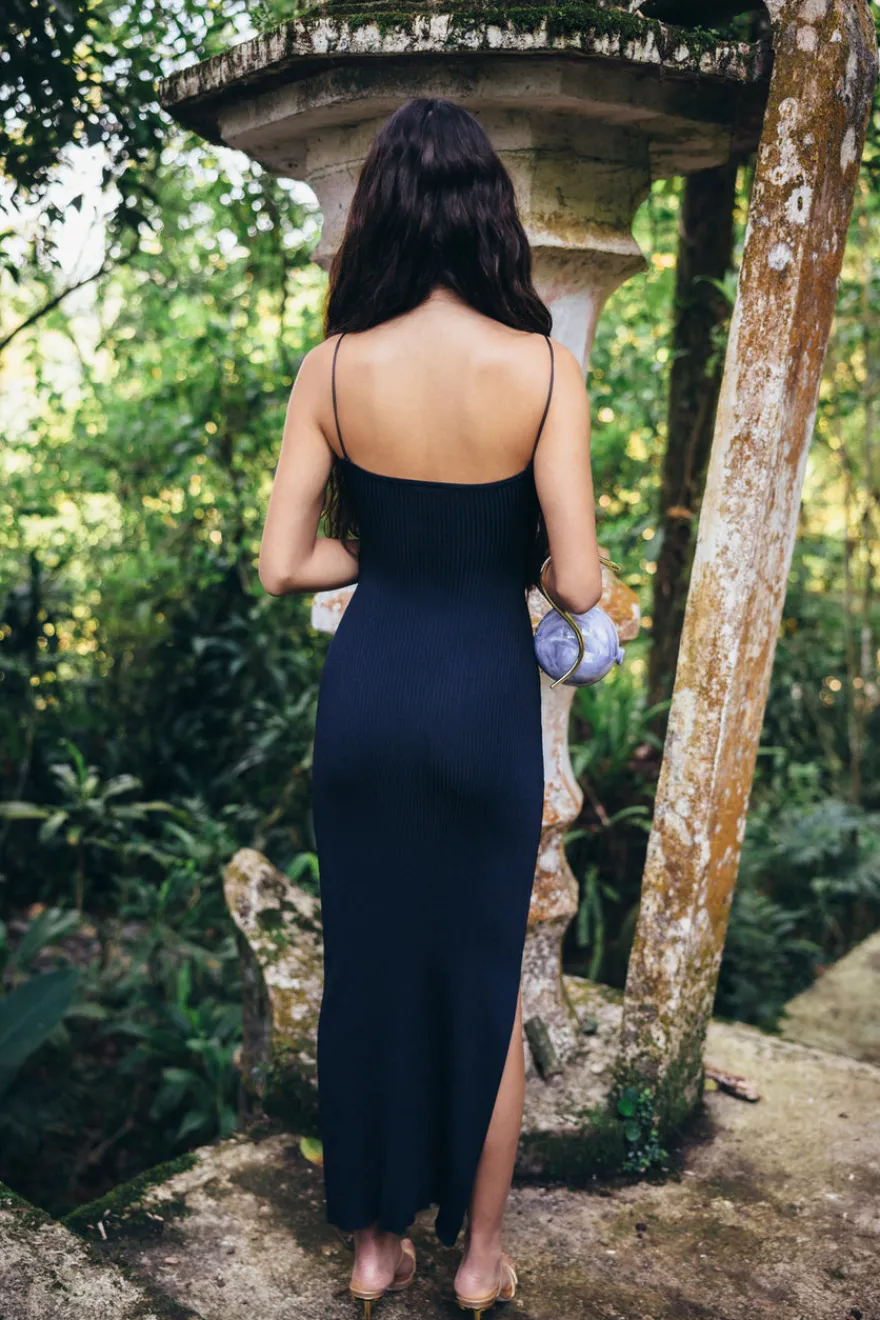 Hot Cult Gaia Honey Knit Dress Ink