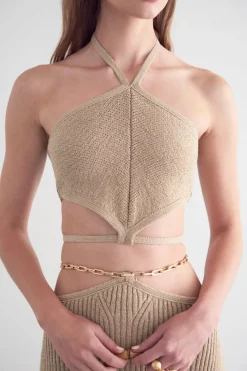 Sale Cult Gaia Imara Knit Top Ecru