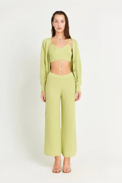 Best Cult Gaia Indra Knit Cardigan Avocado