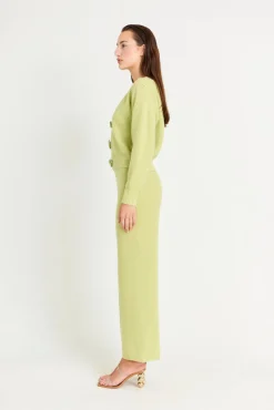 Best Cult Gaia Indra Knit Cardigan Avocado