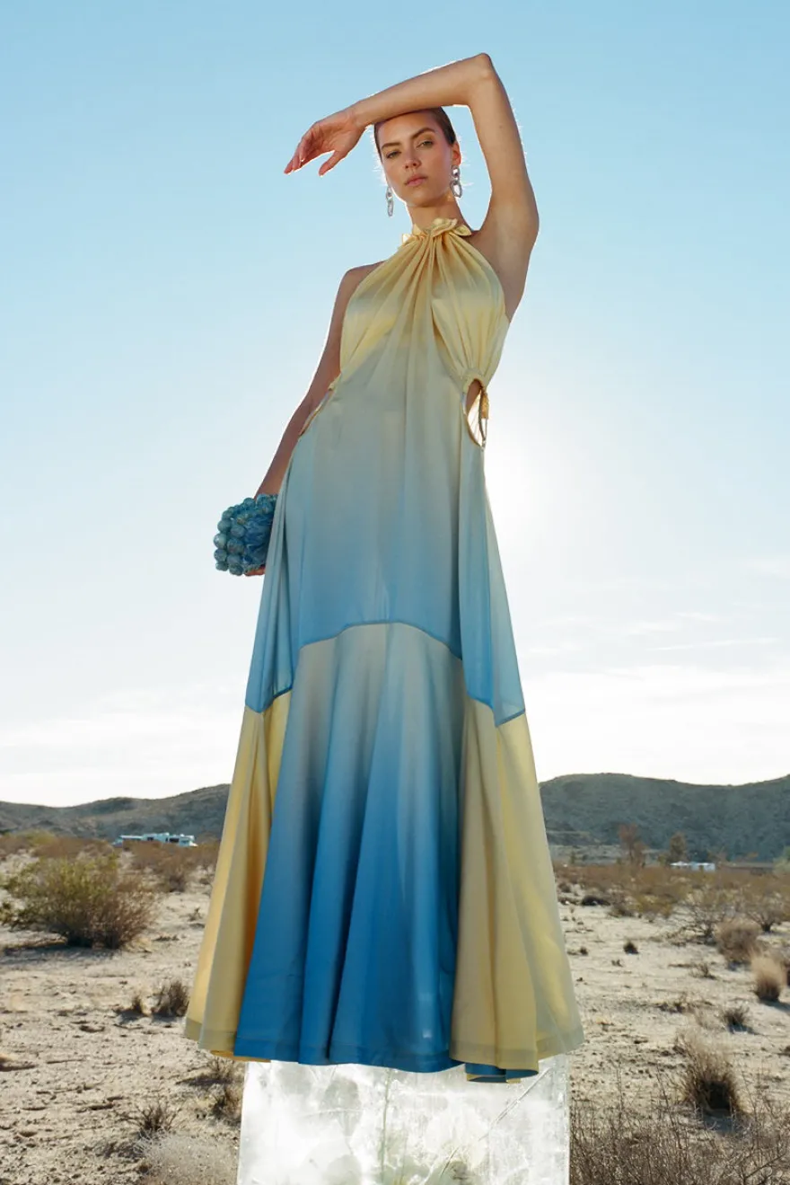 Discount Cult Gaia Iris Gown Prosecco Ombre