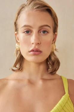 Cult Gaia Jaala Earring Brushed Brass