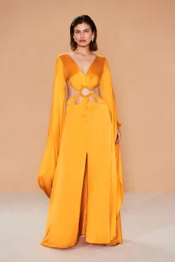 Cult Gaia Jasmin Gown Marigold