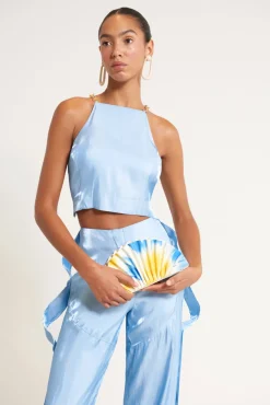 Cult Gaia Joey Top Ice Blue