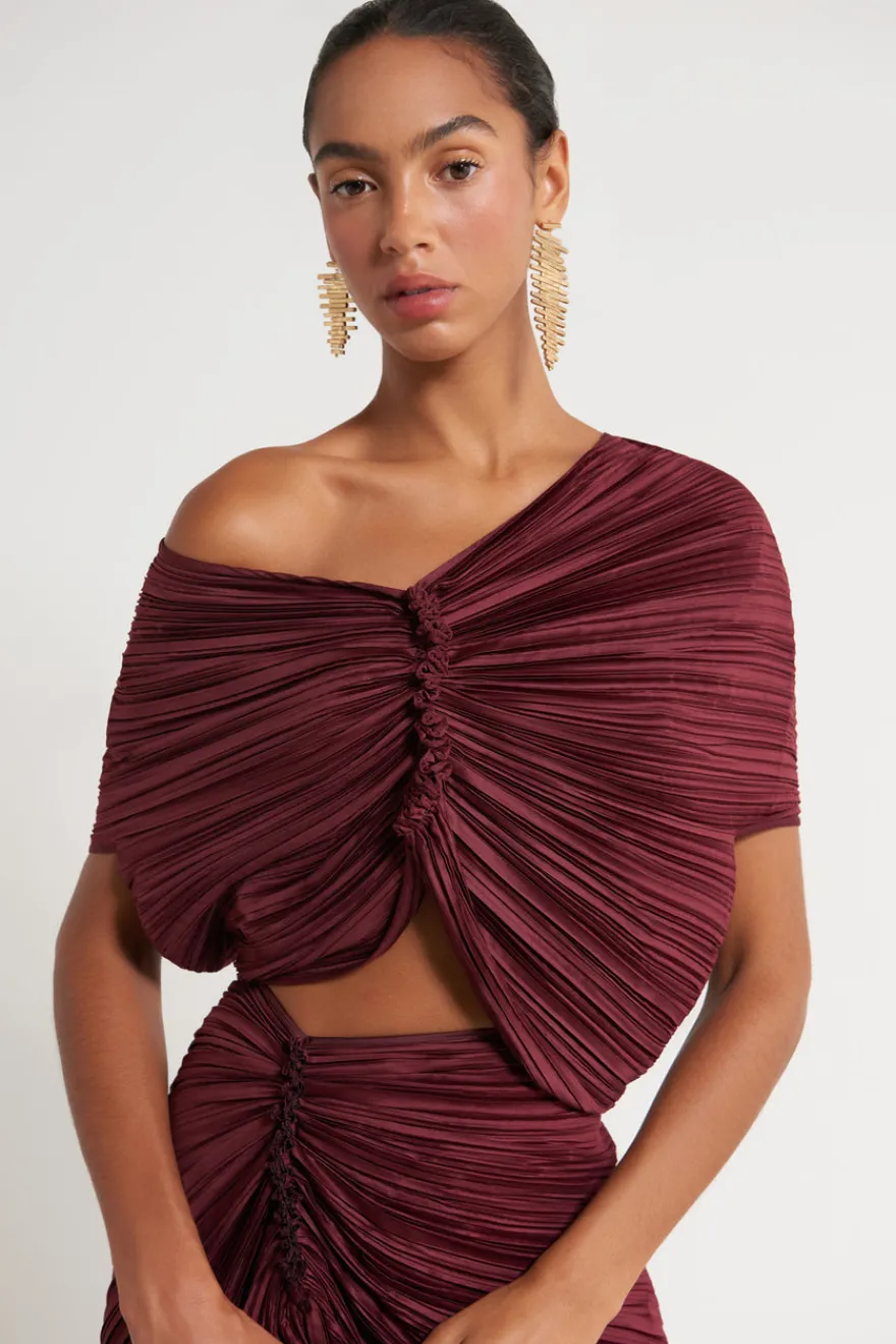 New Cult Gaia Juniper Top Maroon Peak