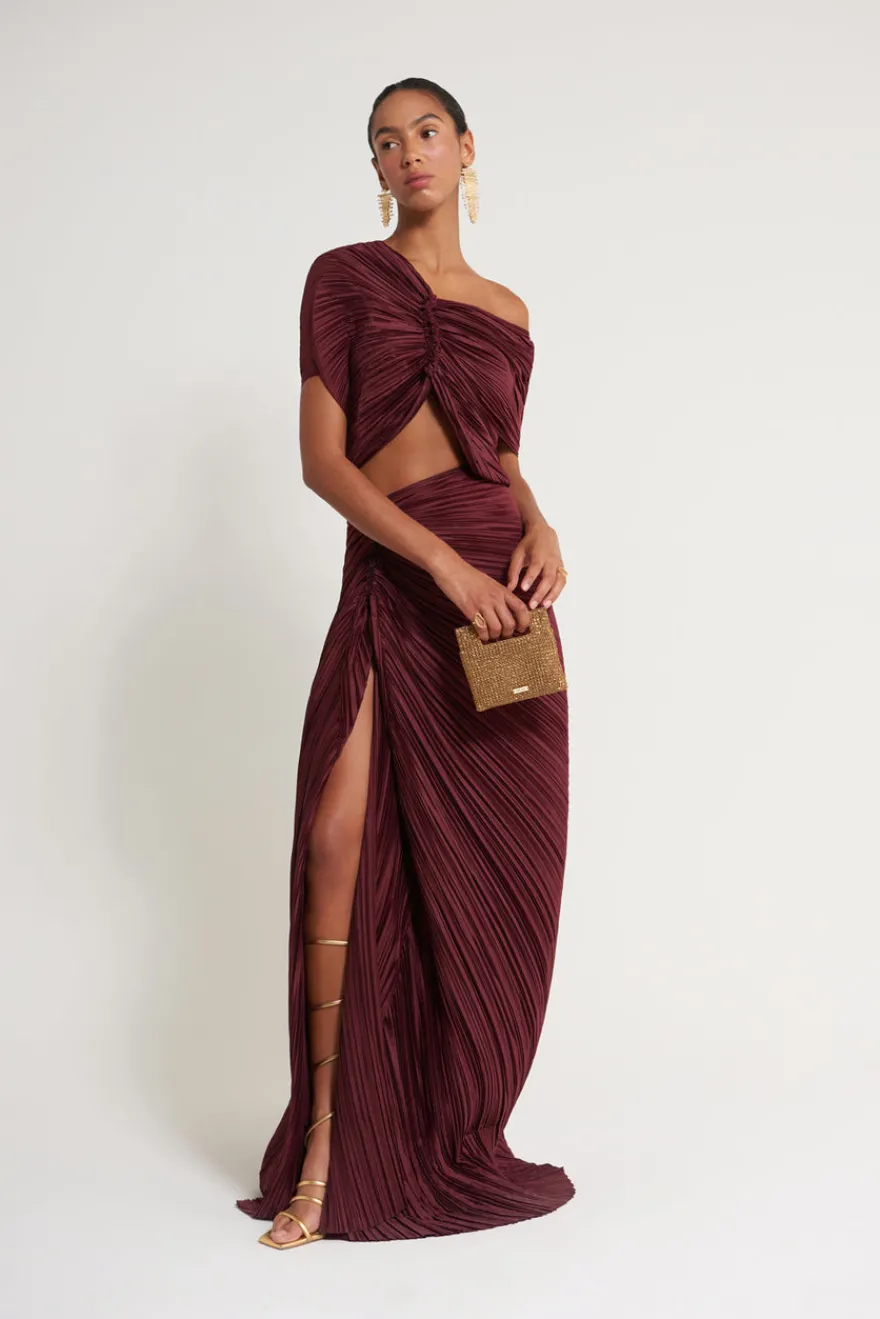 New Cult Gaia Juniper Top Maroon Peak