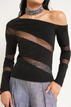 Clearance Cult Gaia Kaz Knit Top Black