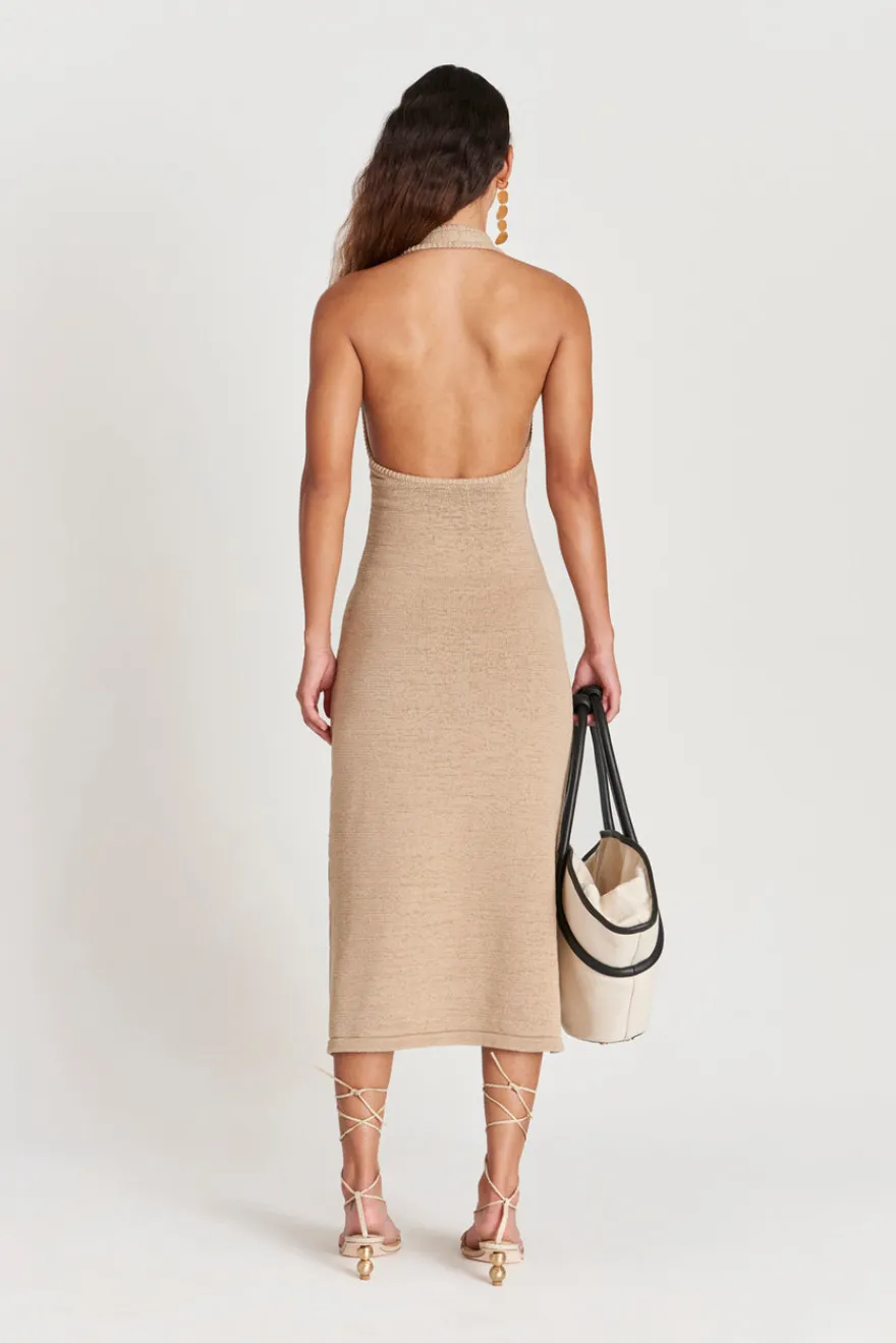 Best Cult Gaia Keilah Knit Dress Ecru