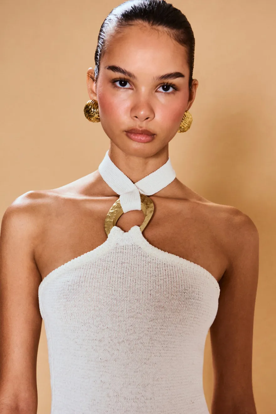 Cult Gaia Kendall Knit Dress Off White