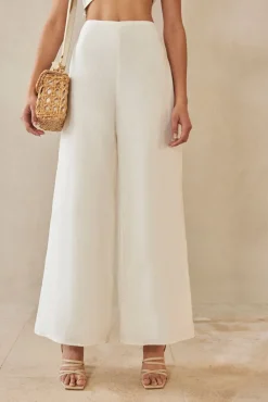 New Cult Gaia Kora Pant Off White Linen