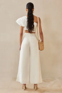 New Cult Gaia Kora Pant Off White Linen