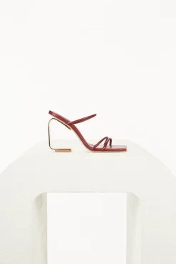 Cult Gaia Laleh Sandal Maroon Peak