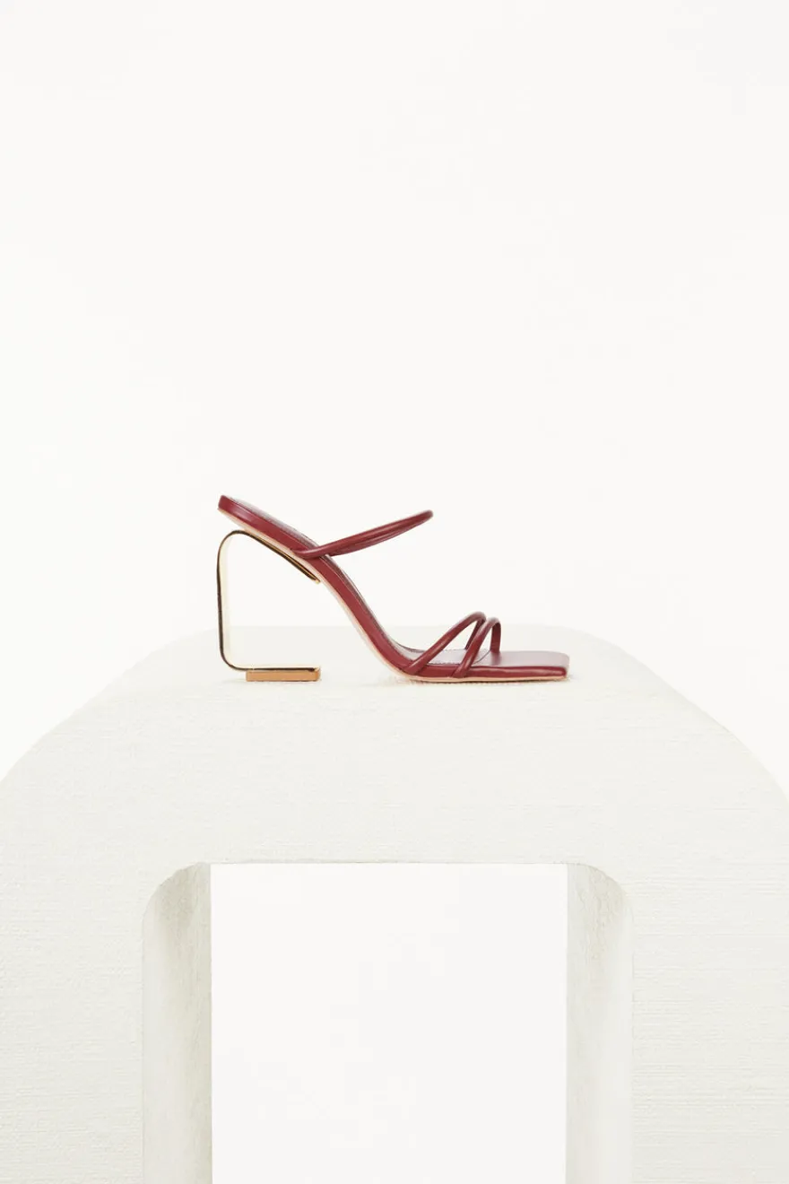 Cult Gaia Laleh Sandal Maroon Peak