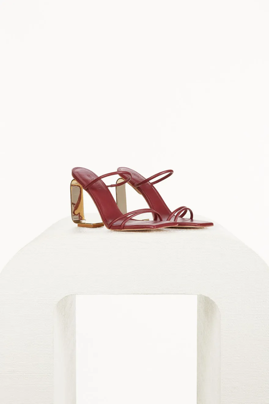 Cult Gaia Laleh Sandal Maroon Peak