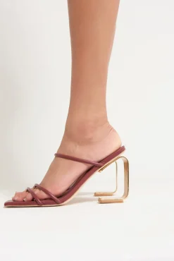 Cult Gaia Laleh Sandal Maroon Peak