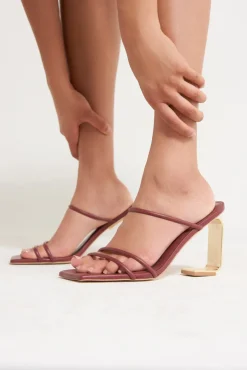 Cult Gaia Laleh Sandal Maroon Peak