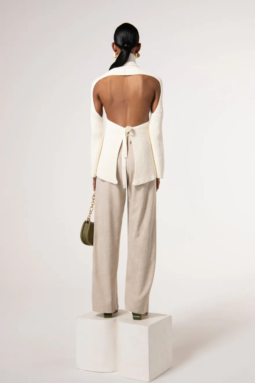 Discount Cult Gaia Lapis Knit Sweater Off White