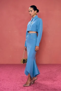 Hot Cult Gaia Leila Skirt Dusted Indigo