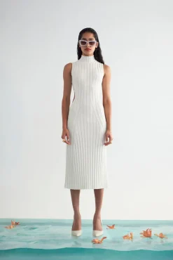 Outlet Cult Gaia Leola Knit Dress Off White