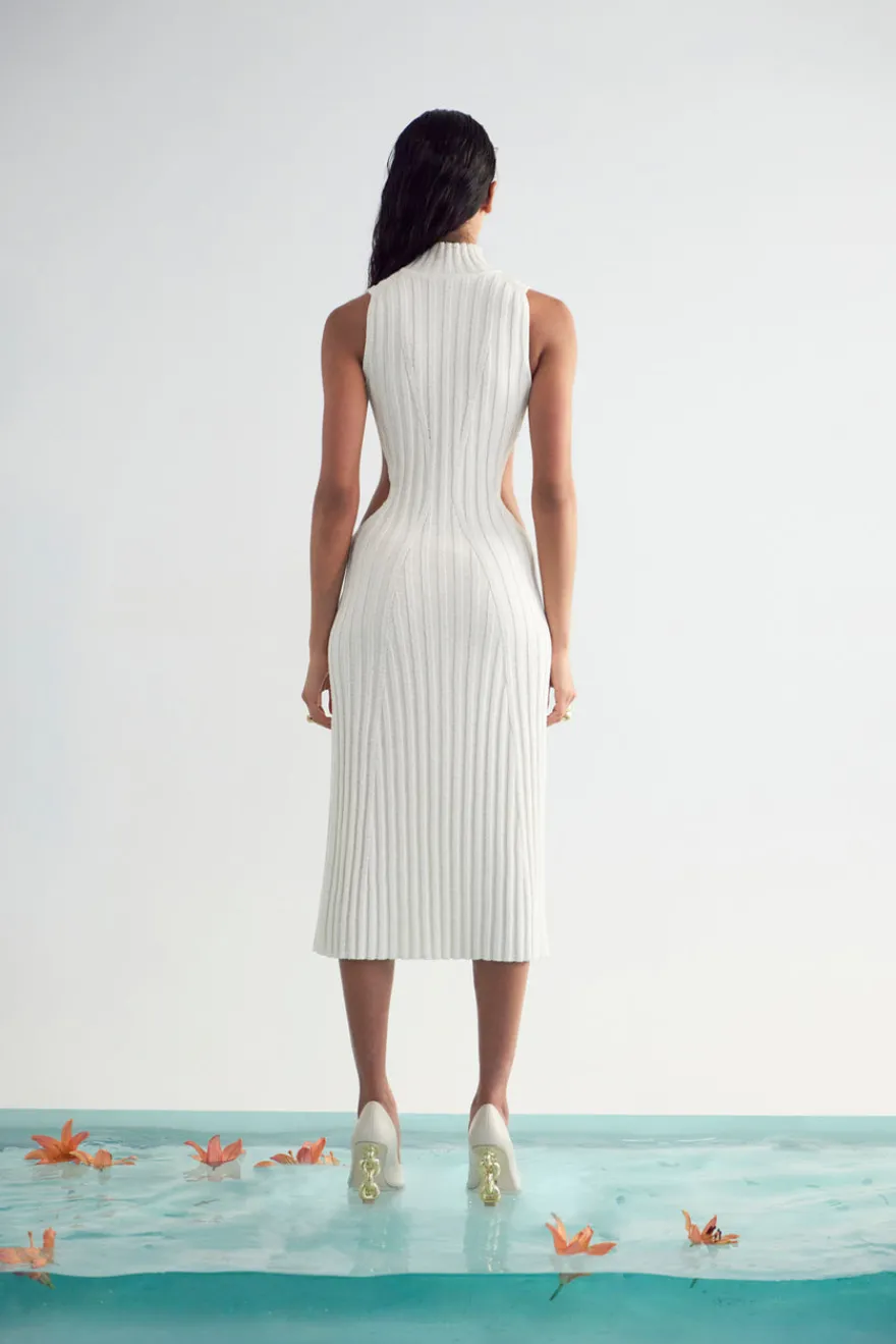 Outlet Cult Gaia Leola Knit Dress Off White