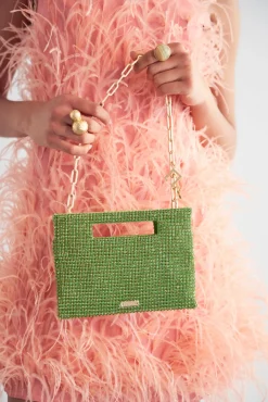 Best Cult Gaia Lucinda Mini Rhinestone Shoulder Bag Palm