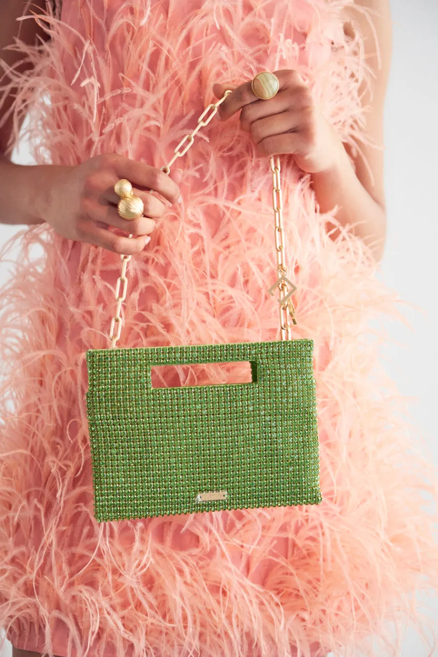 Best Cult Gaia Lucinda Mini Rhinestone Shoulder Bag Palm