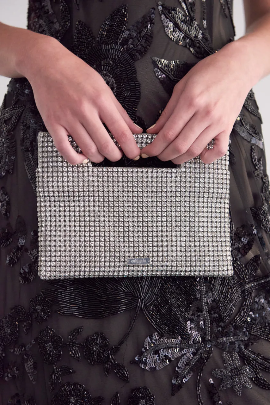 Outlet Cult Gaia Lucinda Mini Rhinestone Shoulder Bag Clear