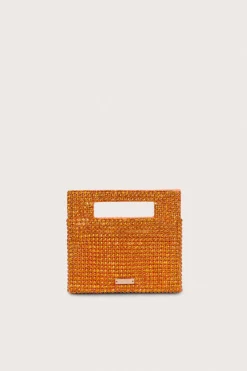 Clearance Cult Gaia Lucinda Nano Rhinestone Clutch Papaya