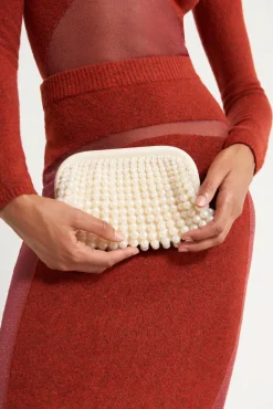 Online Cult Gaia Mallory Knit Skirt Cerise