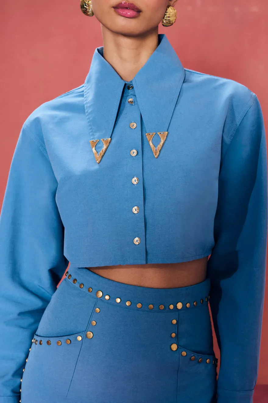 Online Cult Gaia Monique Top Dusted Indigo