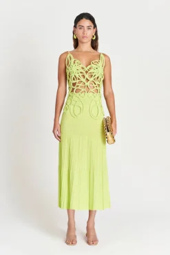 Sale Cult Gaia Nalda Knit Dress Mantis