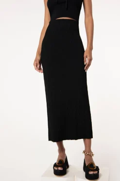 Outlet Cult Gaia Ozzy Knit Skirt Black