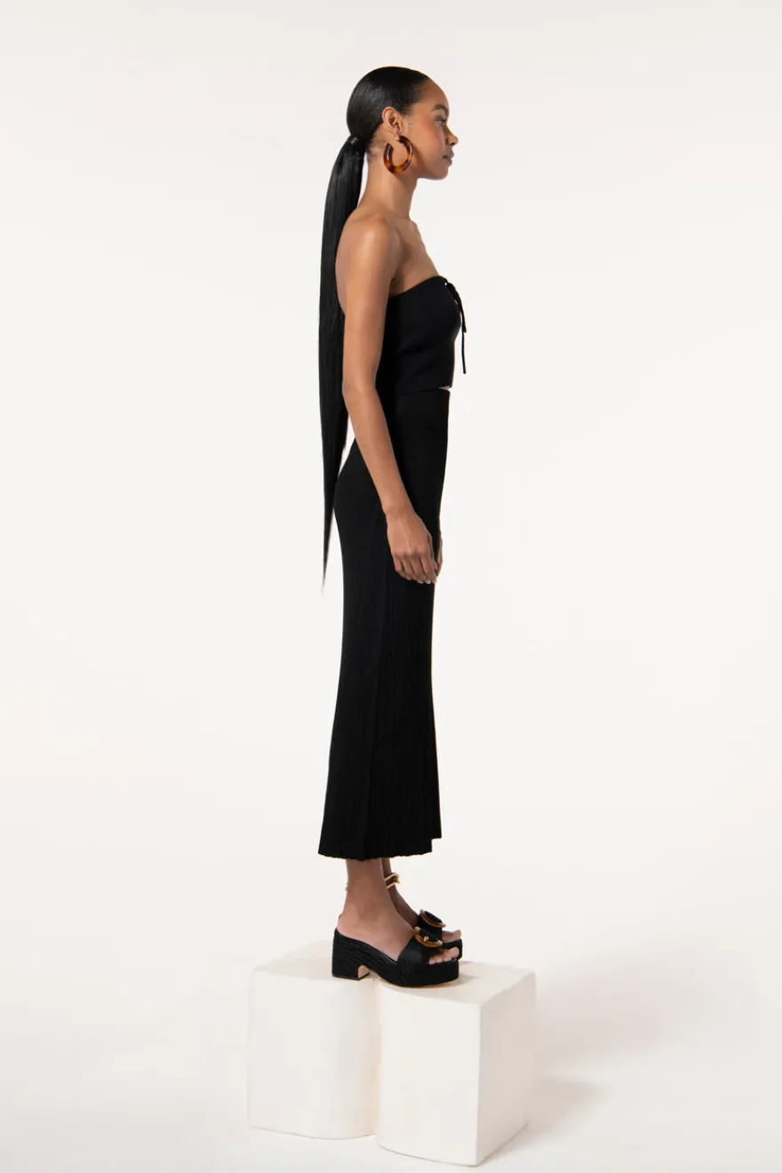 Outlet Cult Gaia Ozzy Knit Skirt Black