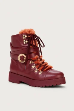 Hot Cult Gaia Paola Boot Maroon Peak Rouge