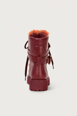 Hot Cult Gaia Paola Boot Maroon Peak Rouge