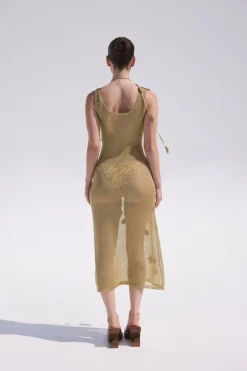 Hot Cult Gaia Pemma Knit Coverup Gold