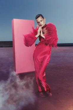 Cult Gaia Perla Gown Dragonfruit