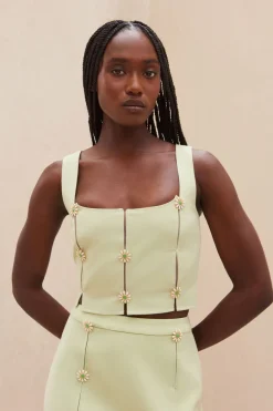 New Cult Gaia Pina Top Jade