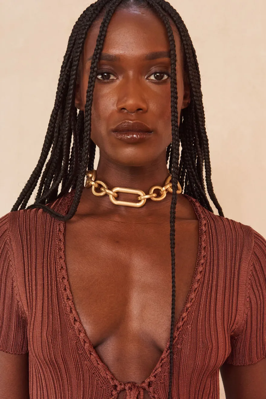 Online Cult Gaia Reyes Necklace Brass