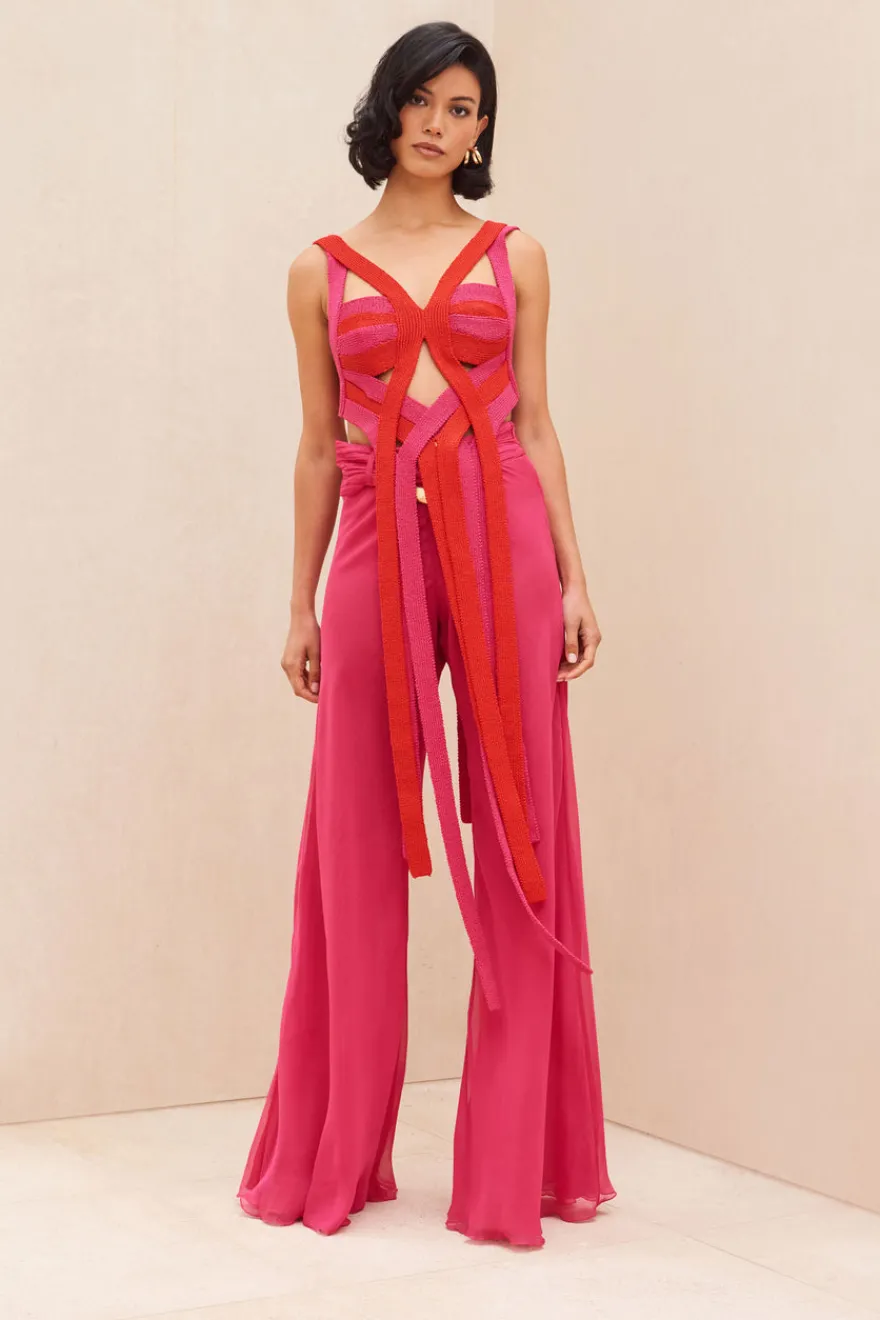 Cult Gaia Rihanna Knit Top Calliandra